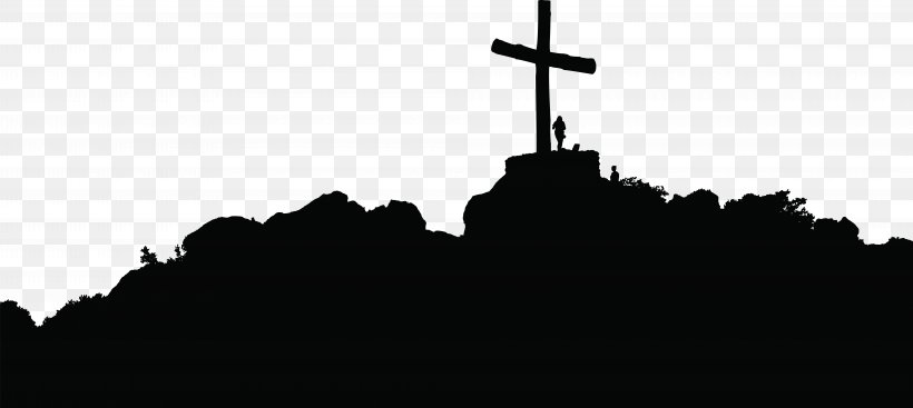 Silhouette Christian Cross Clip Art, PNG, 8000x3584px, Silhouette, Black And White, Christian Cross, Monochrome, Monochrome Photography Download Free