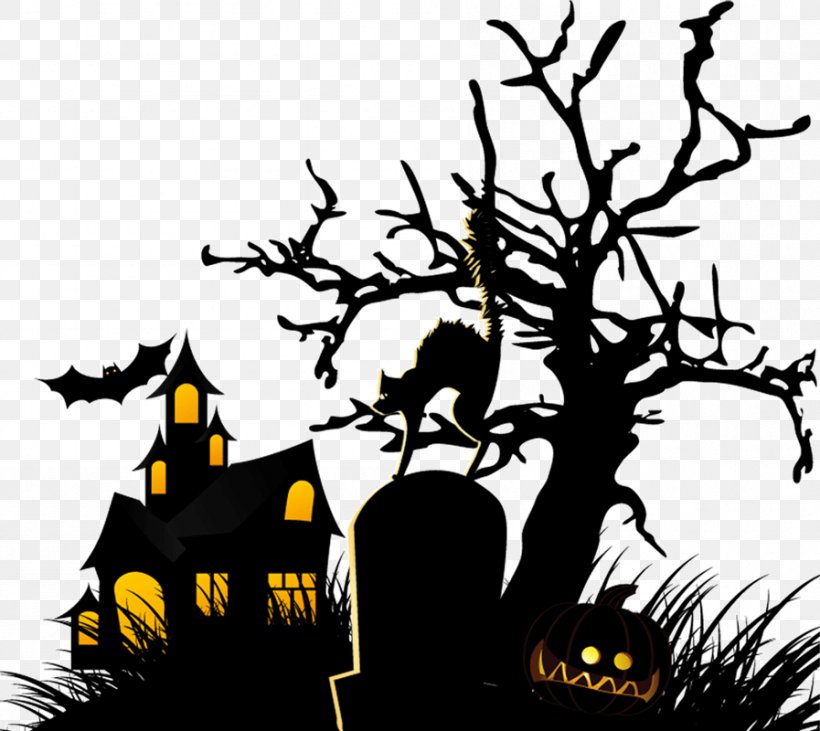 The Halloween Tree Jack-o'-lantern Mask, PNG, 897x800px, Halloween, All Saints Day, Art, Black And White, Branch Download Free