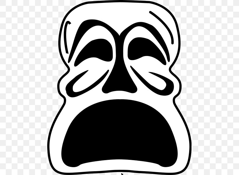 Mask Theatre Clip Art, PNG, 495x600px, Mask, Artwork, Black And White, Bone, Face Download Free
