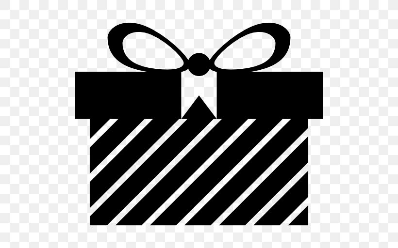 Gift Ribbon Decorative Box, PNG, 512x512px, Gift, Area, Black, Black And White, Box Download Free