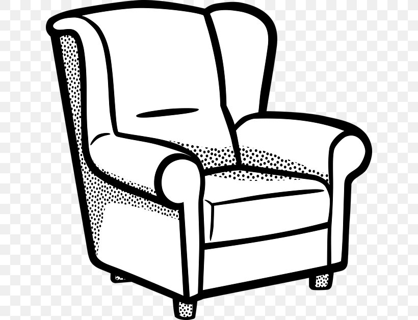 Chair Table Couch Furniture Clip Art, PNG, 640x628px, Chair, Black And White, Blanket, Couch, Drawing Download Free