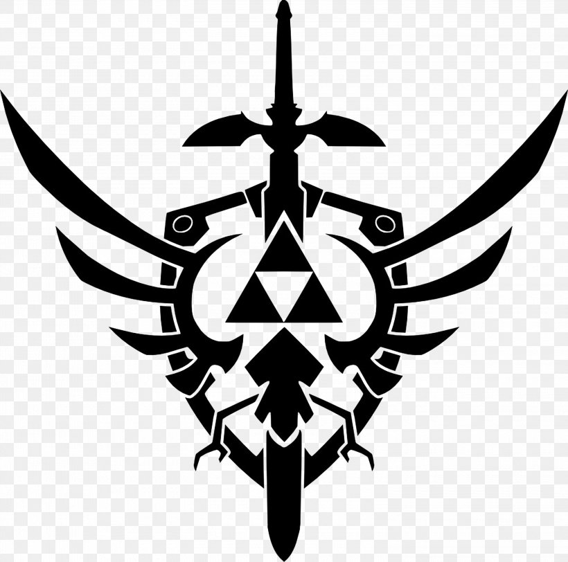 The Legend Of Zelda: Skyward Sword The Legend Of Zelda: Twilight Princess HD The Legend Of Zelda: Ocarina Of Time The Legend Of Zelda: The Wind Waker, PNG, 3000x2973px, Legend Of Zelda Skyward Sword, Anchor, Black And White, Decal, Hyrule Download Free