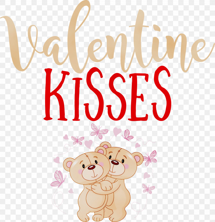 Teddy Bear, PNG, 2898x3000px, Valentine Kisses, Bears, Cartoon, Character, Cuteness Download Free