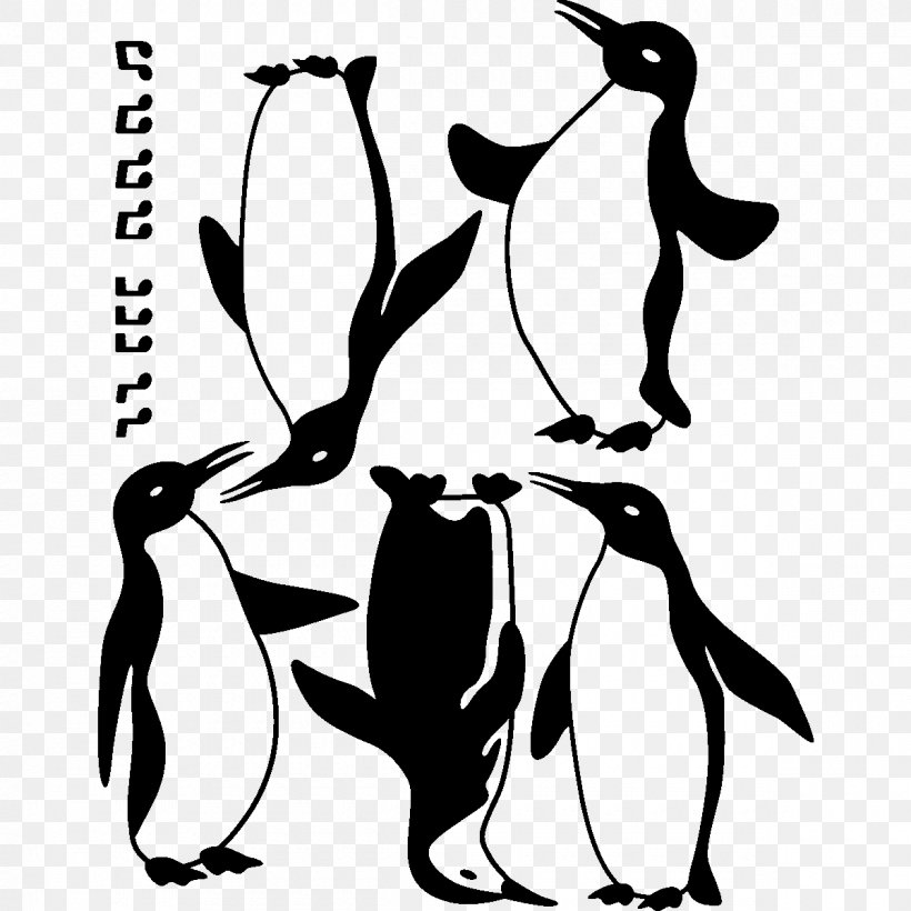 King Penguin Razorbill Sticker Clip Art, PNG, 1200x1200px, King Penguin, Beak, Bird, Black And White, Decoration Download Free