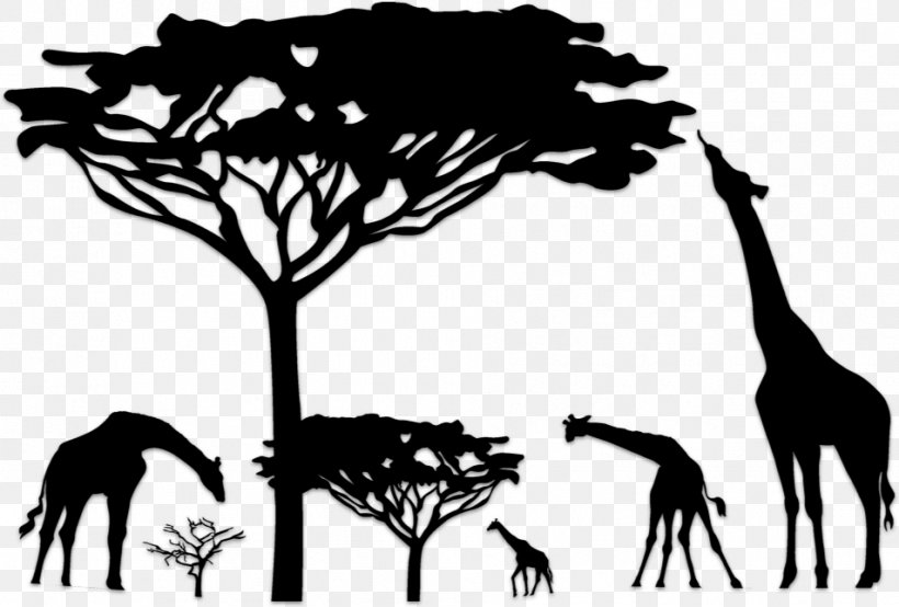 Savanna Giraffe Wall Decal Lion Tree, PNG, 953x644px, Savanna, Acacia, Adaptation, Africa, Animal Download Free