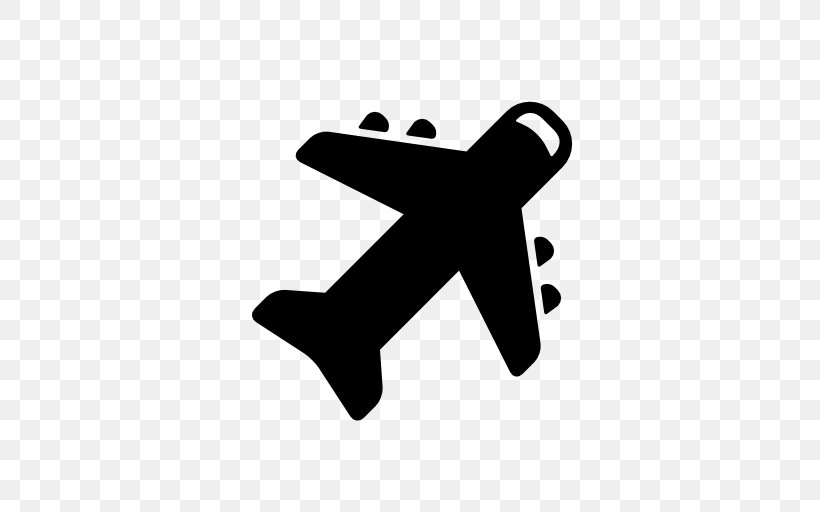 Airplane Flight Symbol, PNG, 512x512px, Airplane, Black And White, Flat Design, Flight, Logo Download Free