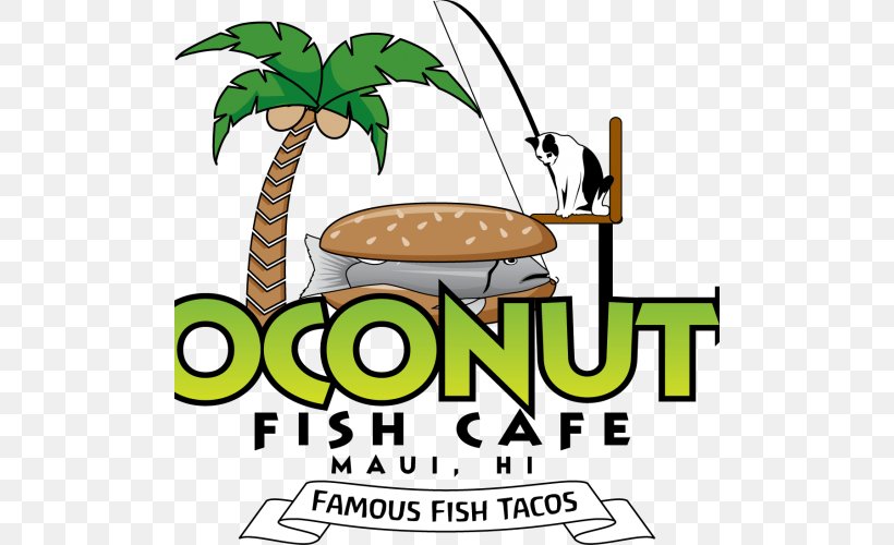 Cuisine Of Hawaii Coconut's Fish Cafe Fish And Chips Take-out Taco, PNG, 500x500px, Cuisine Of Hawaii, Area, Artwork, Brand, Cupertino Download Free