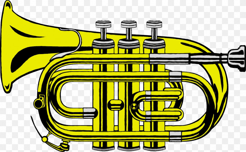 Trumpet Trombone Mellophone Saxhorn Bugle, PNG, 1920x1186px, Watercolor, Alto Horn, Brass Instrument, Bugle, Cornet Download Free