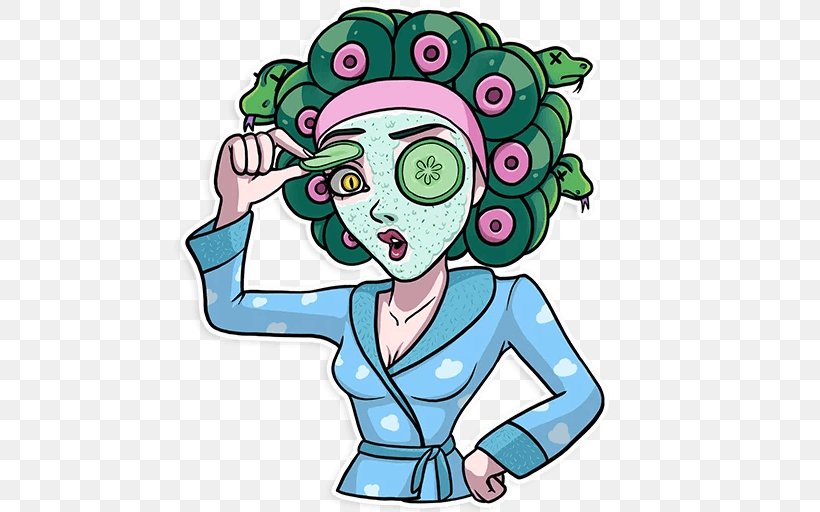 Medusa Gorgon Jellyfish Sticker Telegram, PNG, 512x512px, Watercolor, Cartoon, Flower, Frame, Heart Download Free