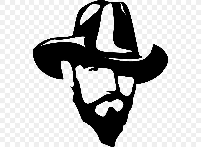 Cowboy Silhouette Drawing Clip Art, PNG, 552x599px, Cowboy, Artwork, Beard, Black And White, Cowboy Hat Download Free