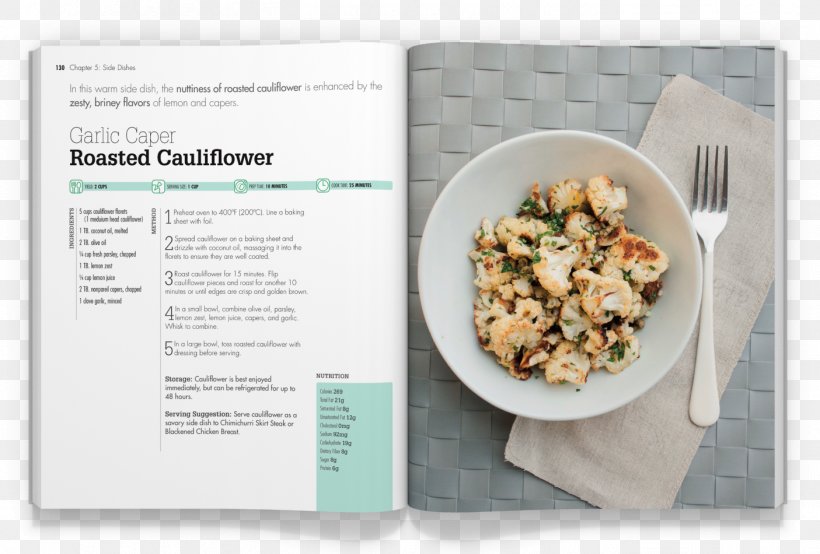 Vegetarian Cuisine Dish The Autoimmune Paleo Cookbook: An Allergen-free Approach To Managing Chronic Illness. Recipe Cauliflower, PNG, 1405x950px, Vegetarian Cuisine, Author, Autoimmune Disease, Caper, Cauliflower Download Free
