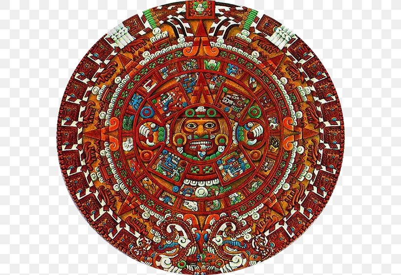 Aztec Calendar Stone Maya Civilization Mesoamerica, PNG, 590x563px, Aztec Calendar Stone, Aztec, Aztec Calendar, Calendar, Christmas Ornament Download Free