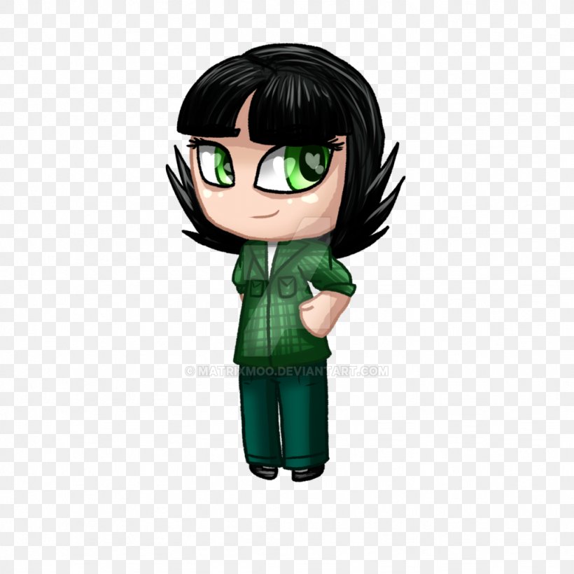 Green Black Hair Figurine Character, PNG, 1024x1024px, Green, Animated Cartoon, Black, Black Hair, Cartoon Download Free