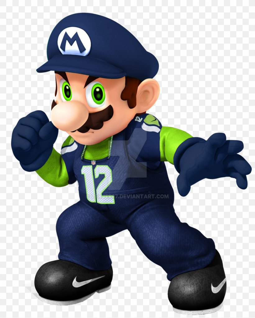 Super Mario Bros. Seattle Seahawks Super Smash Bros. For Nintendo 3DS And Wii U, PNG, 1024x1276px, Watercolor, Cartoon, Flower, Frame, Heart Download Free