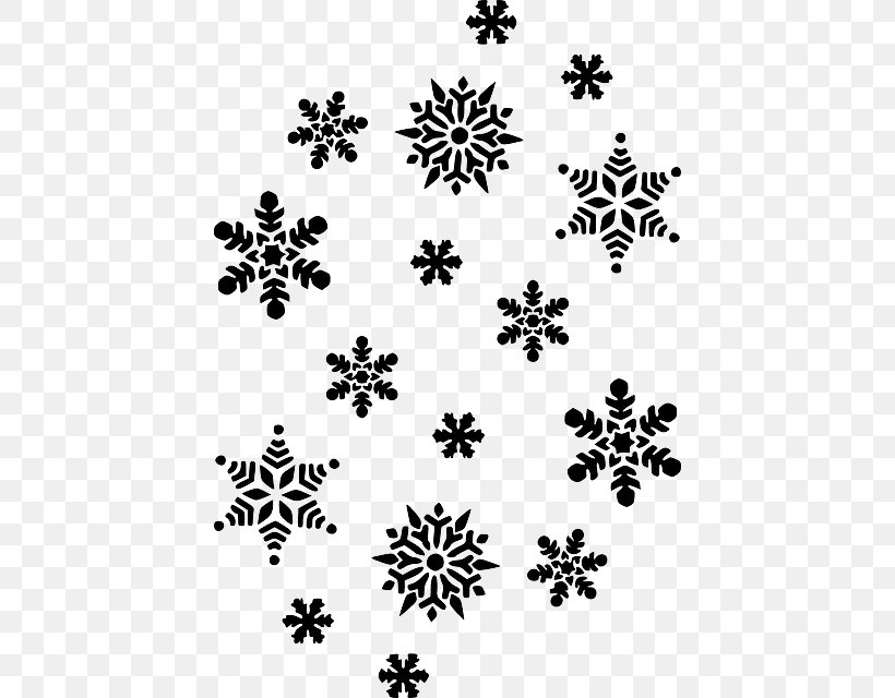 Clip Art Snowflake Openclipart Free Content, PNG, 428x640px, Snow, Black, Black And White, Branch, Christmas Day Download Free