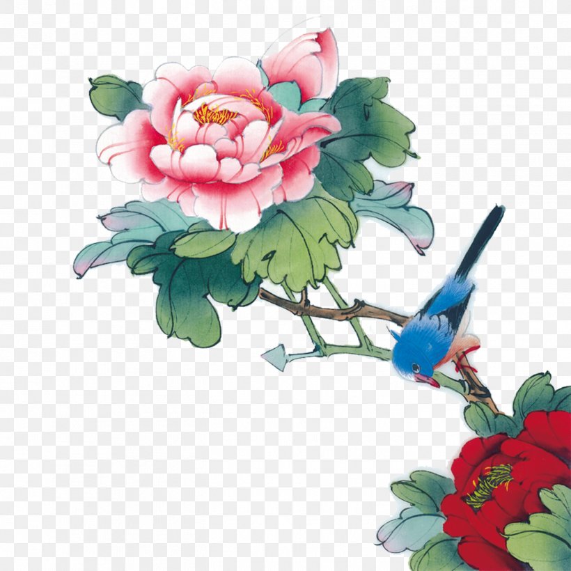 Gongbi Bird-and-flower Painting Moutan Peony, PNG, 1417x1417px, Gongbi, Art, Birdandflower Painting, Calligraphy, Chinese Painting Download Free