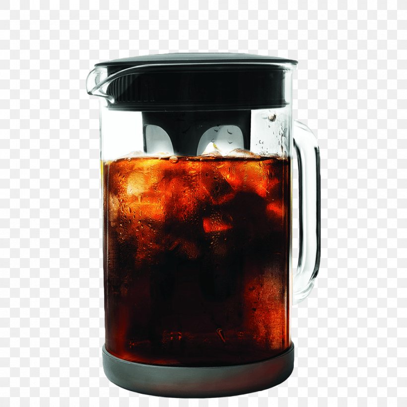 Iced Coffee Cafe Brewed Coffee Espresso, PNG, 1000x1000px, Coffee, Beer Brewing Grains Malts, Brewed Coffee, Cafe, Carafe Download Free