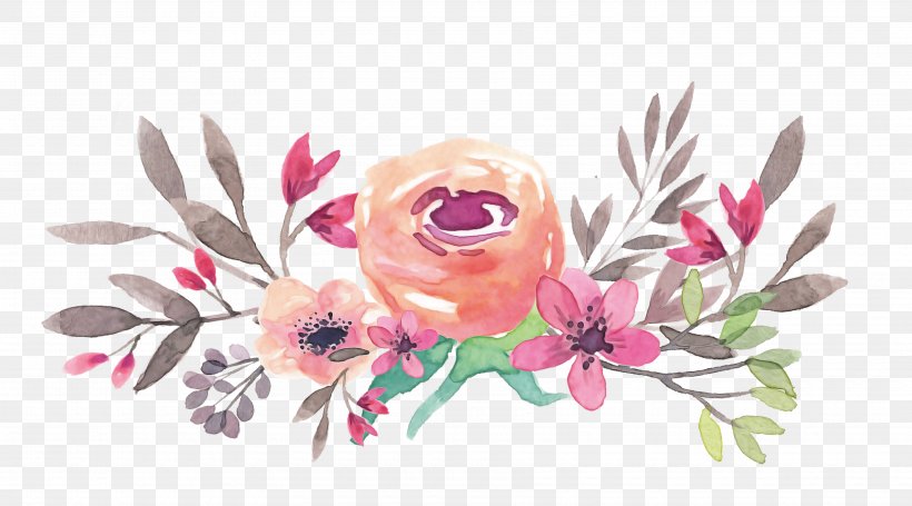 Floral Design, PNG, 3560x1978px, Pink, Anemone, Branch, Floral Design, Flower Download Free
