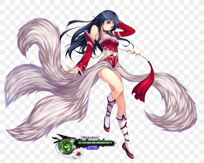Nine-tailed Fox League Of Legends Gumiho Huli Jing Ahri, PNG, 1024x819px, Watercolor, Cartoon, Flower, Frame, Heart Download Free