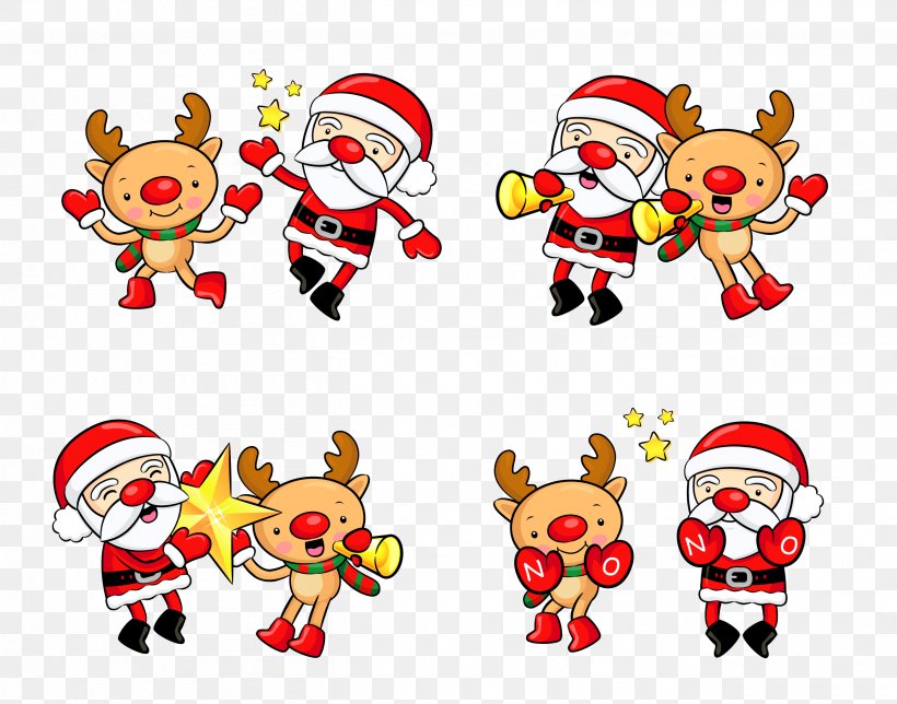 Santa Claus Christmas Sticker Wall Decal, PNG, 2608x2050px, Santa Claus, Art, Cartoon, Christmas, Christmas Decoration Download Free
