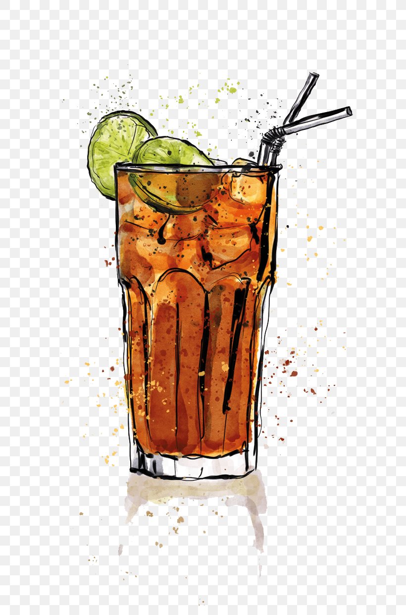 Long Island Iced Tea Cocktail Non-alcoholic Drink Rum And Coke, PNG, 614x1240px, Watercolor, Cartoon, Flower, Frame, Heart Download Free