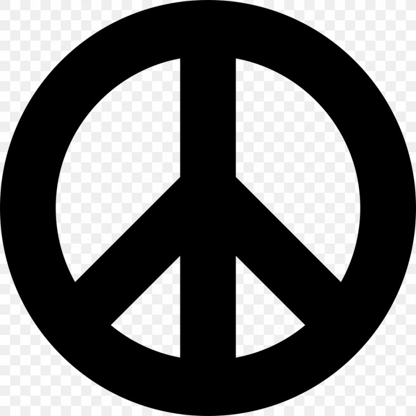 Peace Symbols Clip Art, PNG, 980x980px, Peace Symbols, Black And White, Logo, Peace, Rim Download Free