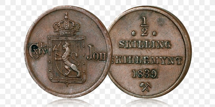 Coin Skilling Norwegian Samlerhuset Medal, PNG, 1000x500px, Coin, Banknote, Christian V Of Denmark, Coin Collecting, Collectable Download Free