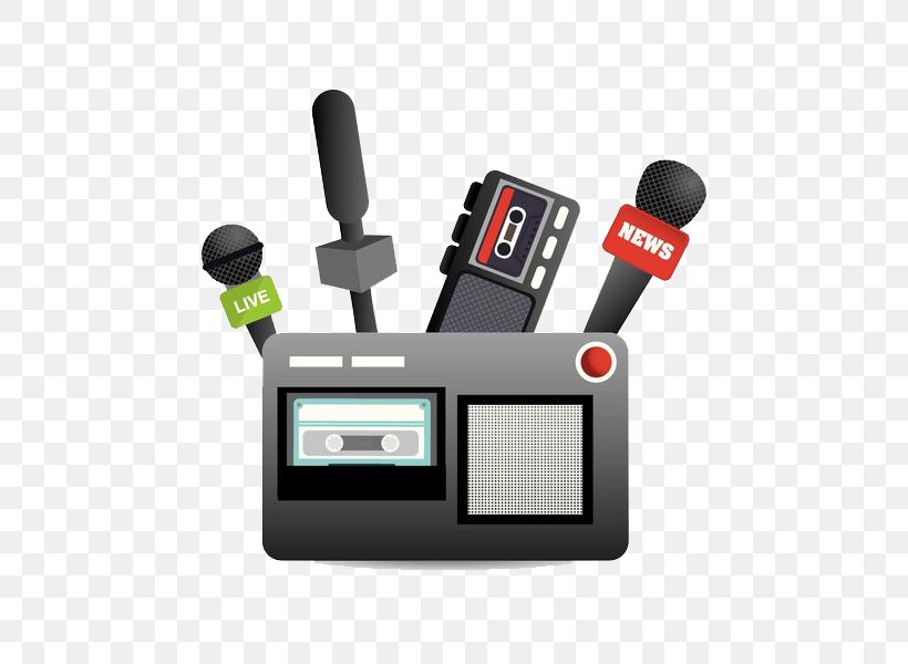 Microphone Broadcasting News Journalism, PNG, 600x600px, Microphone, Broadcasting, Communication, Drawing, Electronic Device Download Free