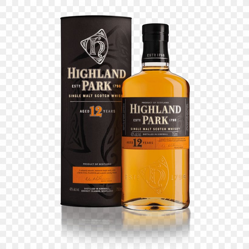 Highland Park Distillery Single Malt Whisky Whiskey Single Malt Scotch Whisky, PNG, 1000x1000px, Highland Park Distillery, Alcoholic Beverage, Barley, Brennerei, Dessert Wine Download Free