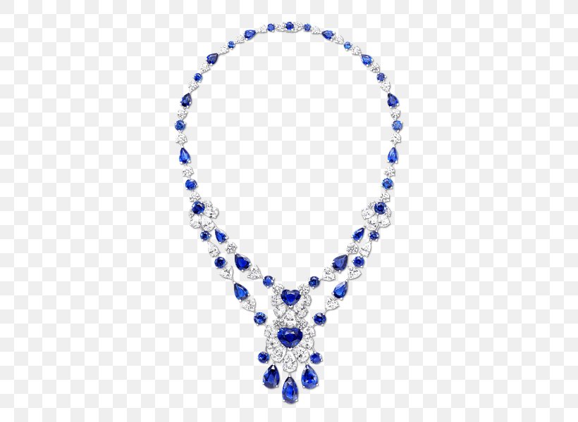 Necklace Jewellery Graff Diamonds Sapphire Blue, PNG, 600x600px, Necklace, Blue, Body Jewelry, Carat, Cartier Download Free