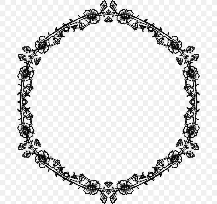 Picture Frames Rose Border Flowers Clip Art, PNG, 690x772px, Picture Frames, Anklet, Black And White, Black Rose, Body Jewelry Download Free