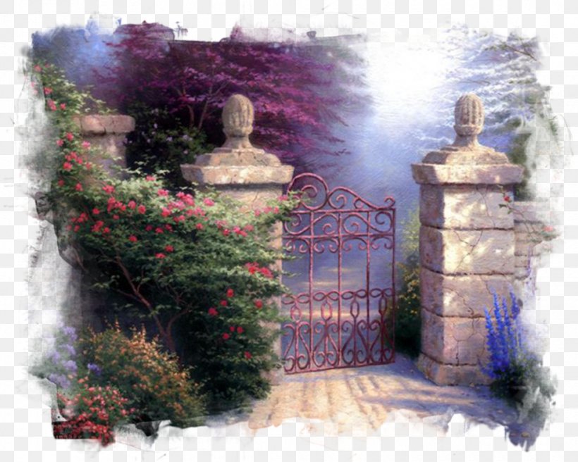 Beyond The Garden Gate Beyond The Garden Gate Painting Thomas Kinkade Painter Of Light Address Book, PNG, 980x784px, Gate, Art, Artwork, Beyond The Garden Gate, Door Download Free