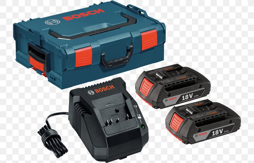 Battery Charger Robert Bosch GmbH Lithium-ion Battery Impact Driver Cordless, PNG, 740x528px, Battery Charger, Ampere Hour, Augers, Bosch Power Tools, Cordless Download Free