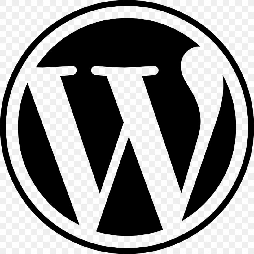 WordPress Logo Blog, PNG, 980x980px, Wordpress, Area, Black And White, Blog, Brand Download Free