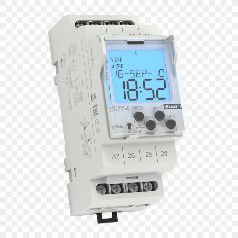 Elko Ep Ru Ooo Clock Electrical Switches Digital Data Timer, PNG, 1200x1200px, Clock, Artikel, Digital Data, Din Rail, Electric Potential Difference Download Free