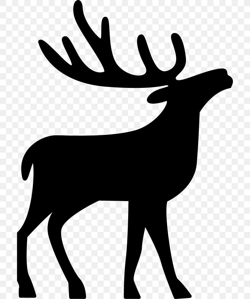 Reindeer Horn Silhouette Clip Art, PNG, 710x980px, Reindeer, Antler, Artwork, Black, Black And White Download Free