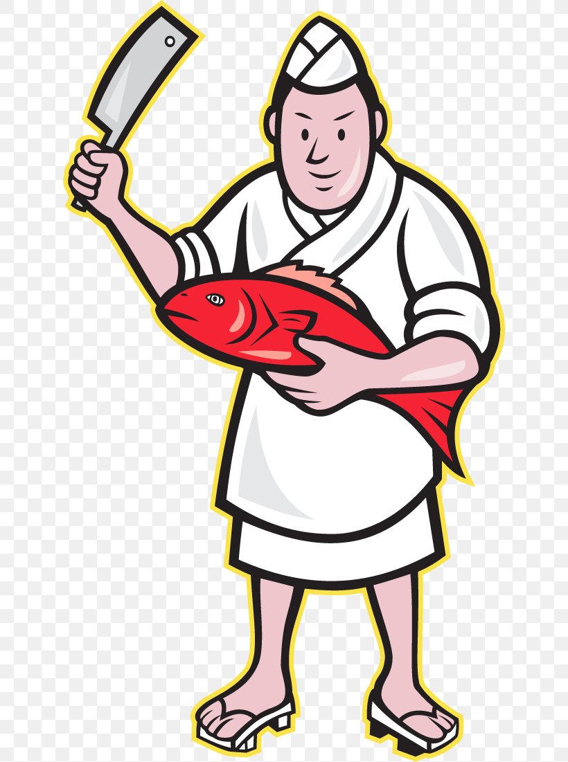 Sushi Fishmonger Royalty-free Clip Art, PNG, 638x1101px, Sushi, Area, Art, Artwork, Black And White Download Free