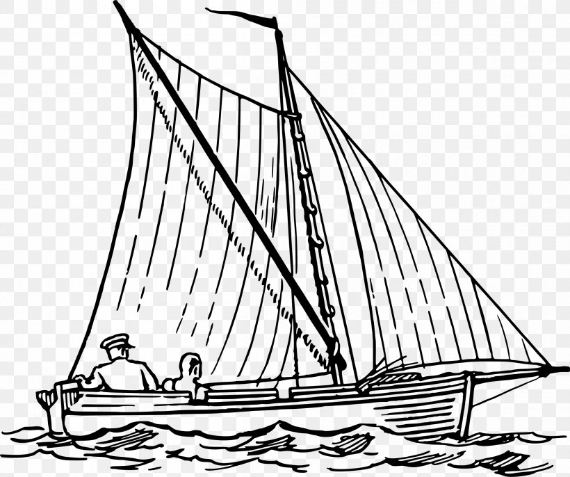 Sailing Sailboat Clip Art, PNG, 2400x2008px, Sailing, Baltimore Clipper, Barque, Barquentine, Black And White Download Free