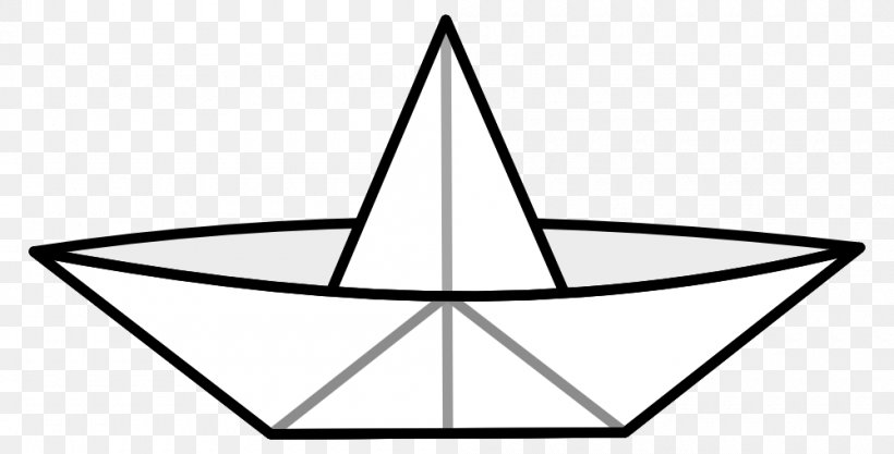 Paper Sailboat Clip Art, PNG, 1000x509px, Paper, Area, Black And White, Boat, Boating Download Free