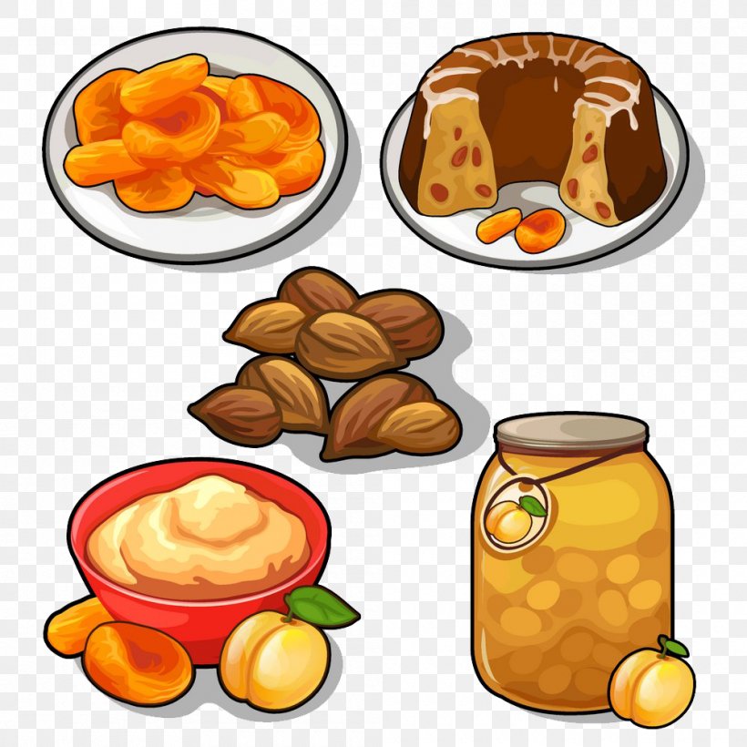 Apricot Plum Illustration, PNG, 1000x1000px, Apricot, Cake, Cuisine, Dried Fruit, Food Download Free