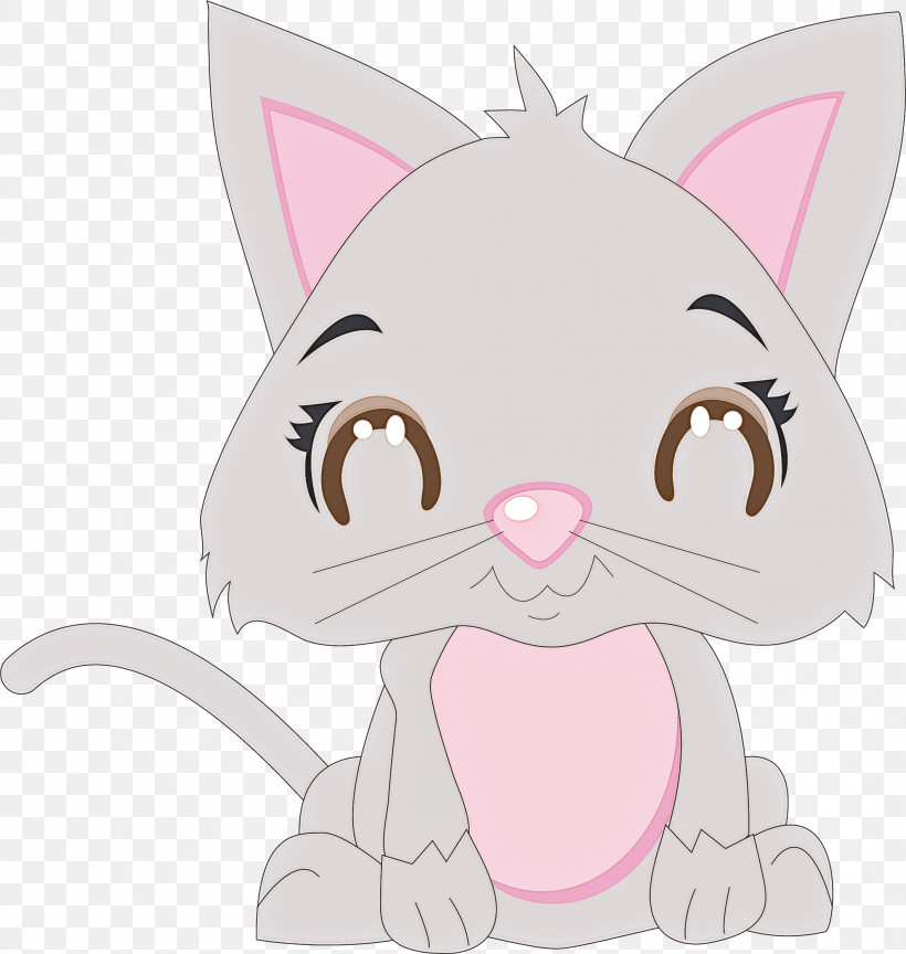Cartoon Pink Nose Whiskers Head, PNG, 2119x2235px, Cartoon, Animation, Cat, Drawing, Head Download Free