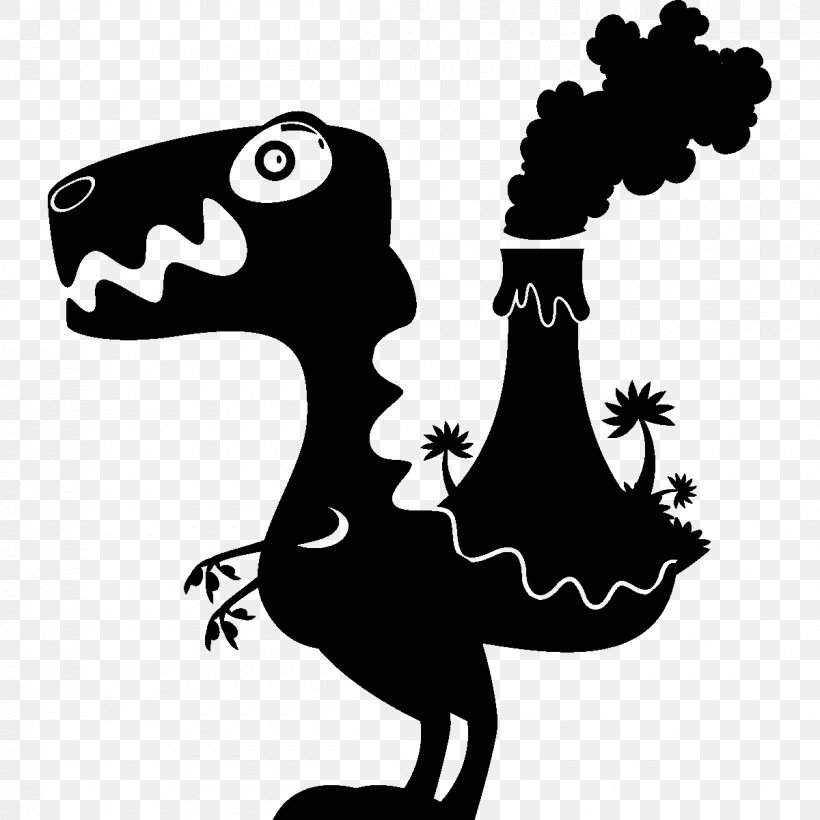 Dinosaur, PNG, 1200x1200px, Dinosaur, Beak, Bird, Black And White, Cartoon Download Free