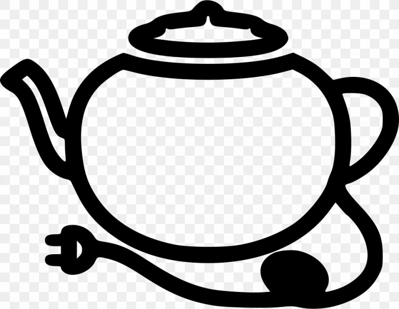 Teapot Kettle Kitchenware, PNG, 980x760px, Tea, Artwork, Black And White, Cookware, Electric Kettle Download Free