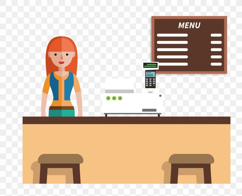 Cafe Coffee Cartoon, PNG, 2310x1876px, Cafe, Cartoon, Cashier, Coffee, Communication Download Free
