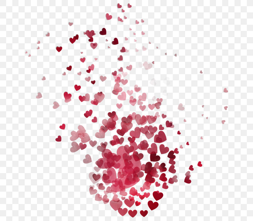 Red Pink Heart Magenta Confetti, PNG, 715x715px, Red, Confetti, Heart, Magenta, Pink Download Free