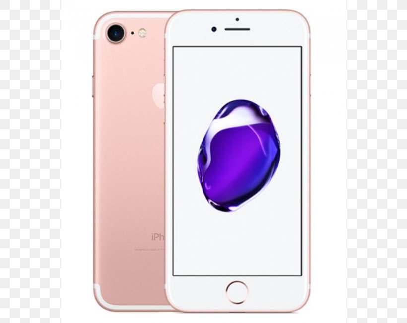 Apple IPhone 7 Plus Rose Gold Telephone, PNG, 650x650px, Apple Iphone 7 Plus, Apple, Apple Iphone 7, Att, Communication Device Download Free