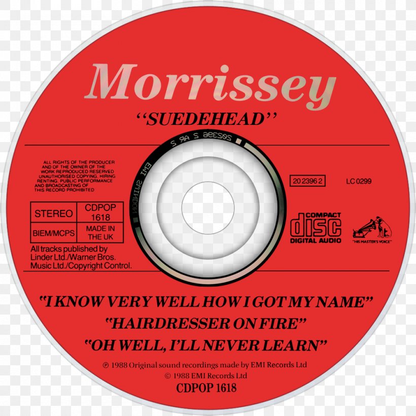 Compact Disc Morrissey Hairdresser On Fire Brand, PNG, 1000x1000px, Compact Disc, Brand, Data Storage Device, Dvd, Label Download Free