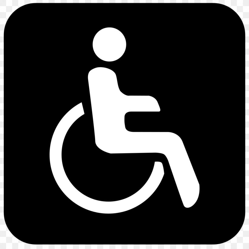 Disability Accessibility Wheelchair Logo Symbol, PNG, 1024x1024px, Disability, Accessibility, Ada Signs, Area, Black And White Download Free
