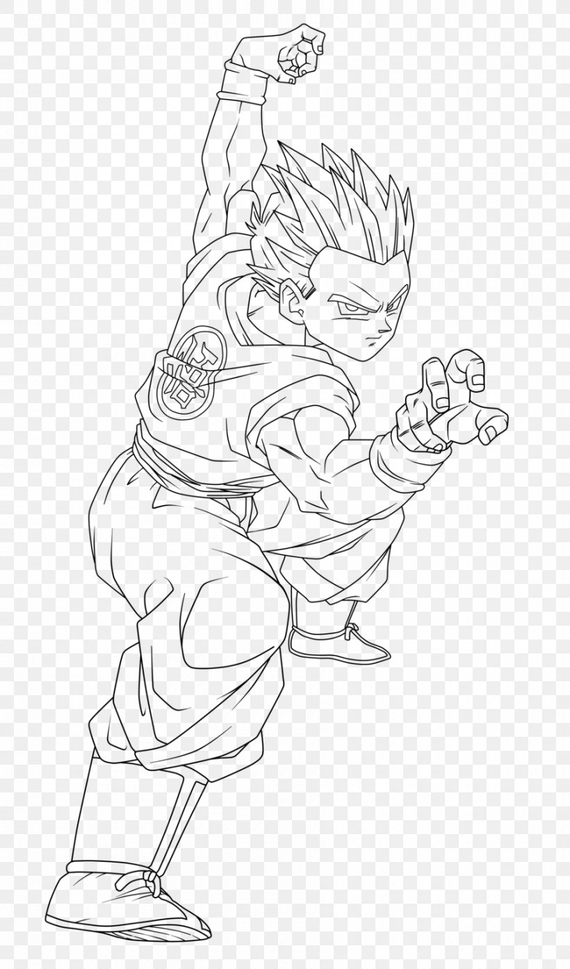 Goten Gohan Trunks Goku Vegeta, PNG, 900x1530px, Goten, Arm, Art, Artwork, Black And White Download Free