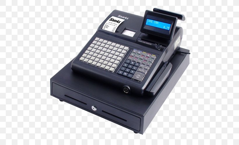 Cash Register Till Roll Printer Thermal Printing Retail, PNG, 500x500px, Cash Register, Cash, Corded Phone, Cost, Electronic Device Download Free